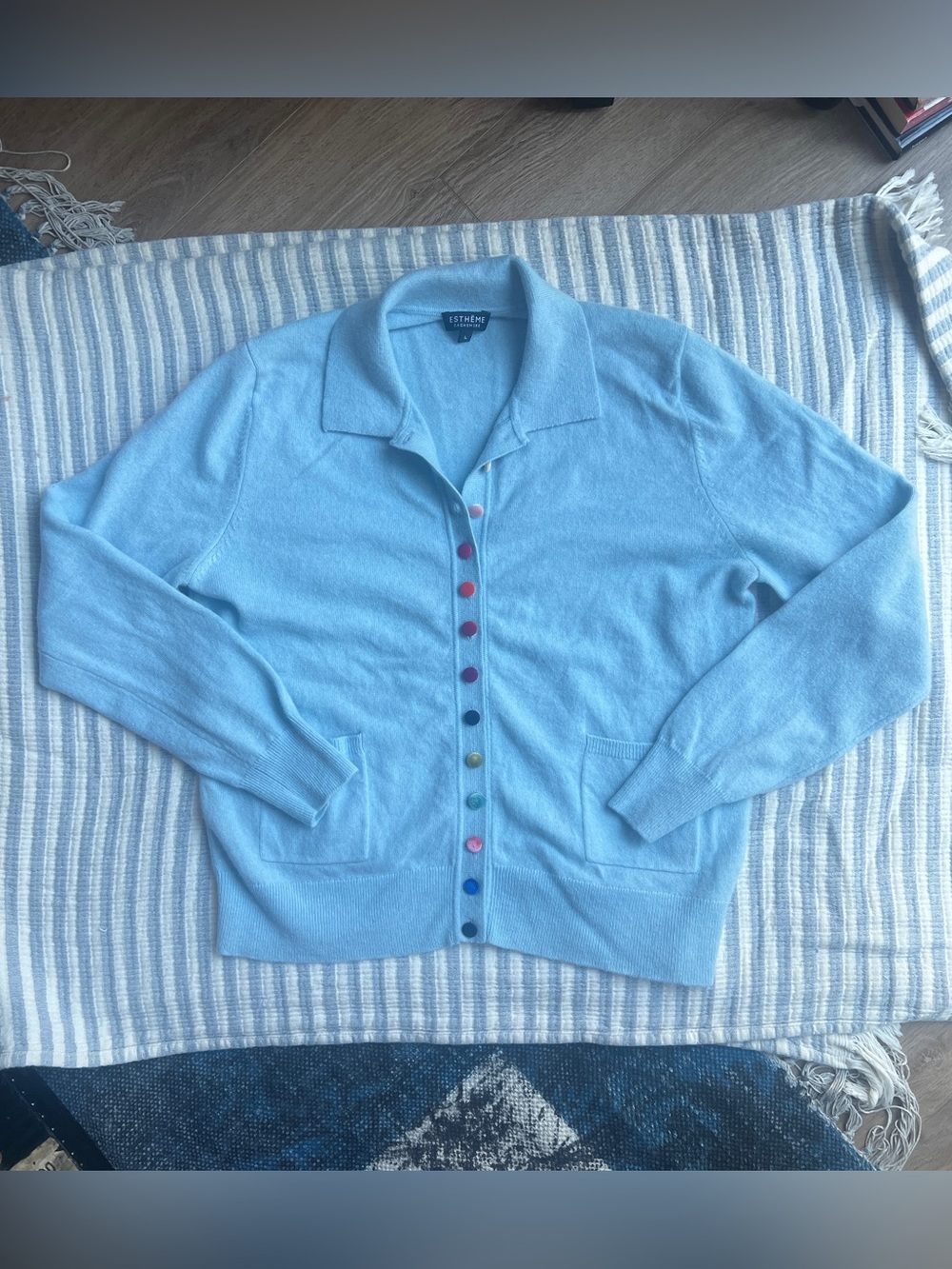 Estheme 100% Cashmere Cardigan size L